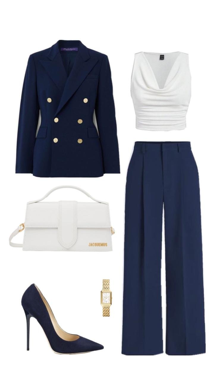 Blue Tuxedo Style Suit